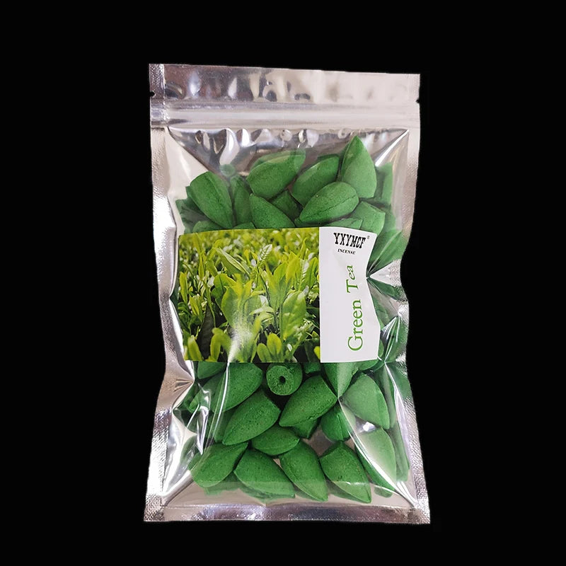 Backflow Incense Cones – Mixed Natural Scents for Waterfall Burners - 50pcs