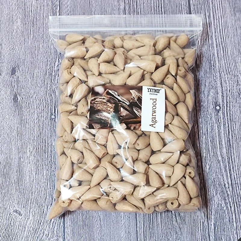 Backflow Incense Cones – Mixed Natural Scents for Waterfall Burners - 100g about 56pcs