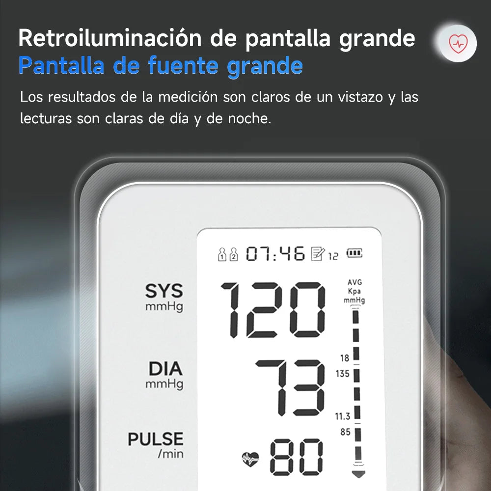 Portable Digital Upper Arm Blood Pressure Monitor Measurement Tool Rechargeable