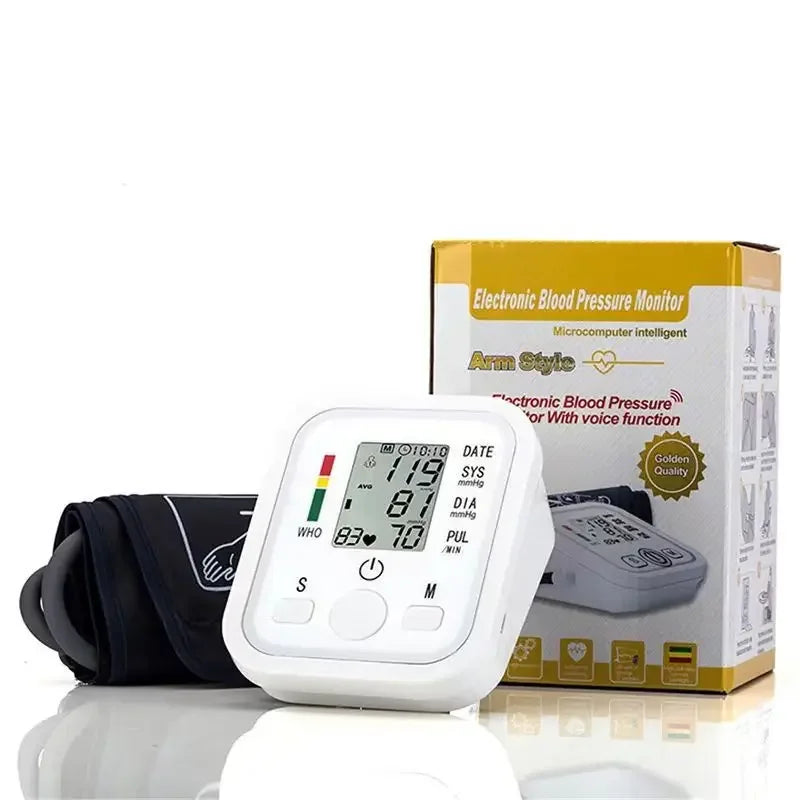 Digital Arm Blood Pressure Monitor – LCD Portable BP Meter