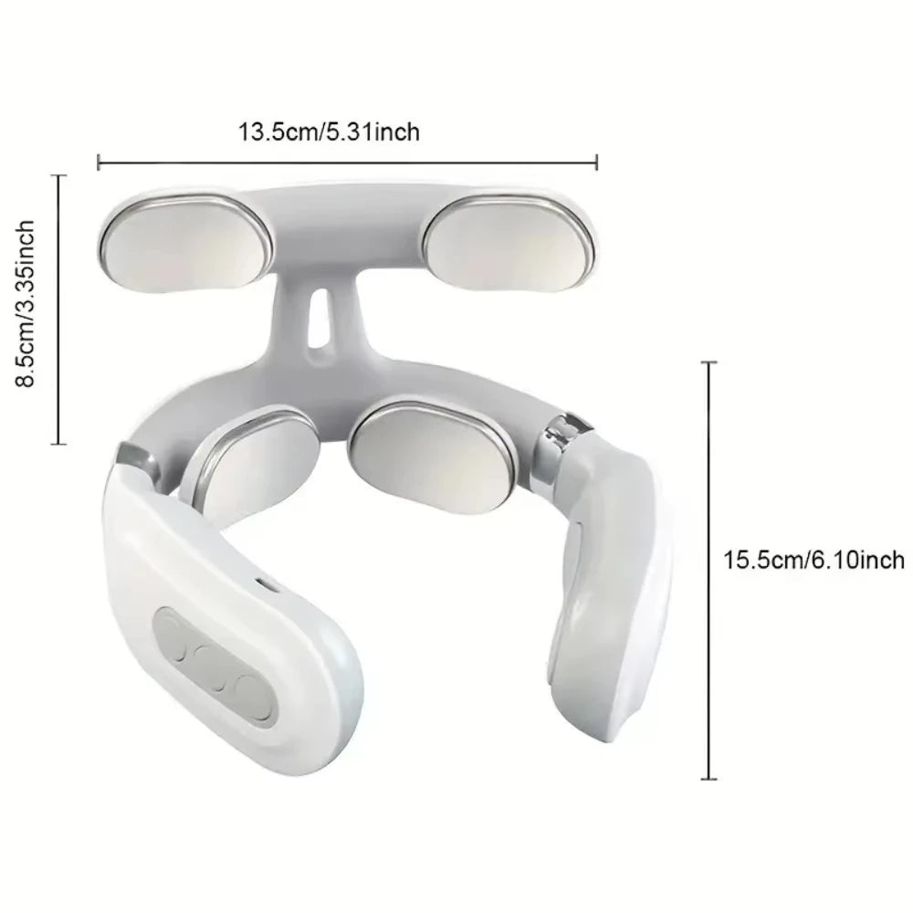 Portable Smart Neck Massager – USB Rechargeable Deep Tissue Cervical Relief Device