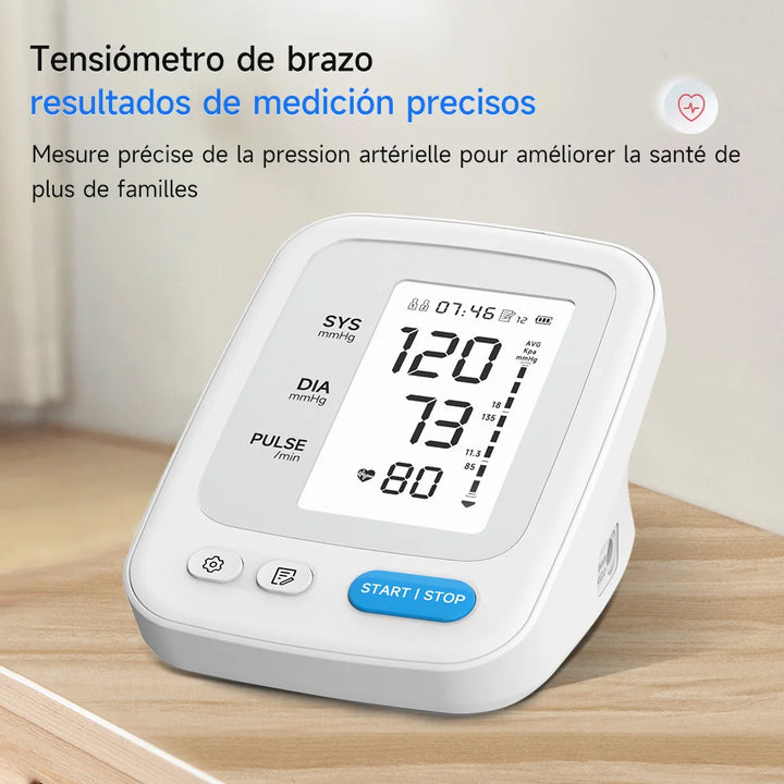 Portable Digital Upper Arm Blood Pressure Monitor Measurement Tool Rechargeable