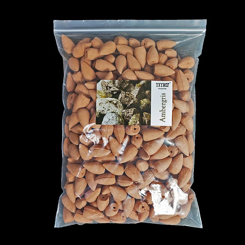 Backflow Incense Cones – Mixed Natural Scents for Waterfall Burners - 100g about 56pcs