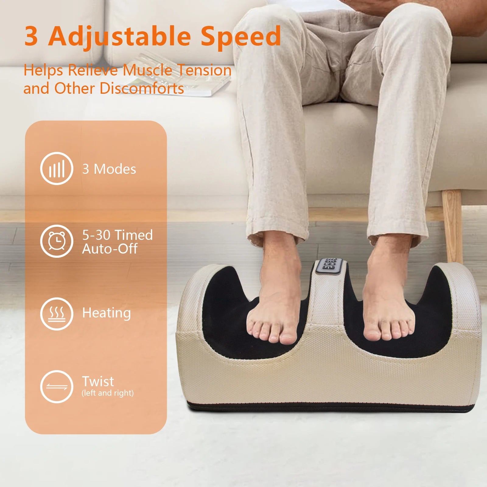 Electric Foot & Leg Massager with Heat