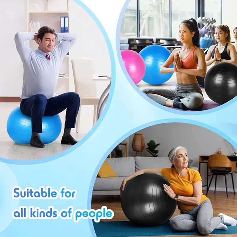 Anti-Burst Yoga & Pilates Ball – 25/55/75cm Fitness Sculpting Ball