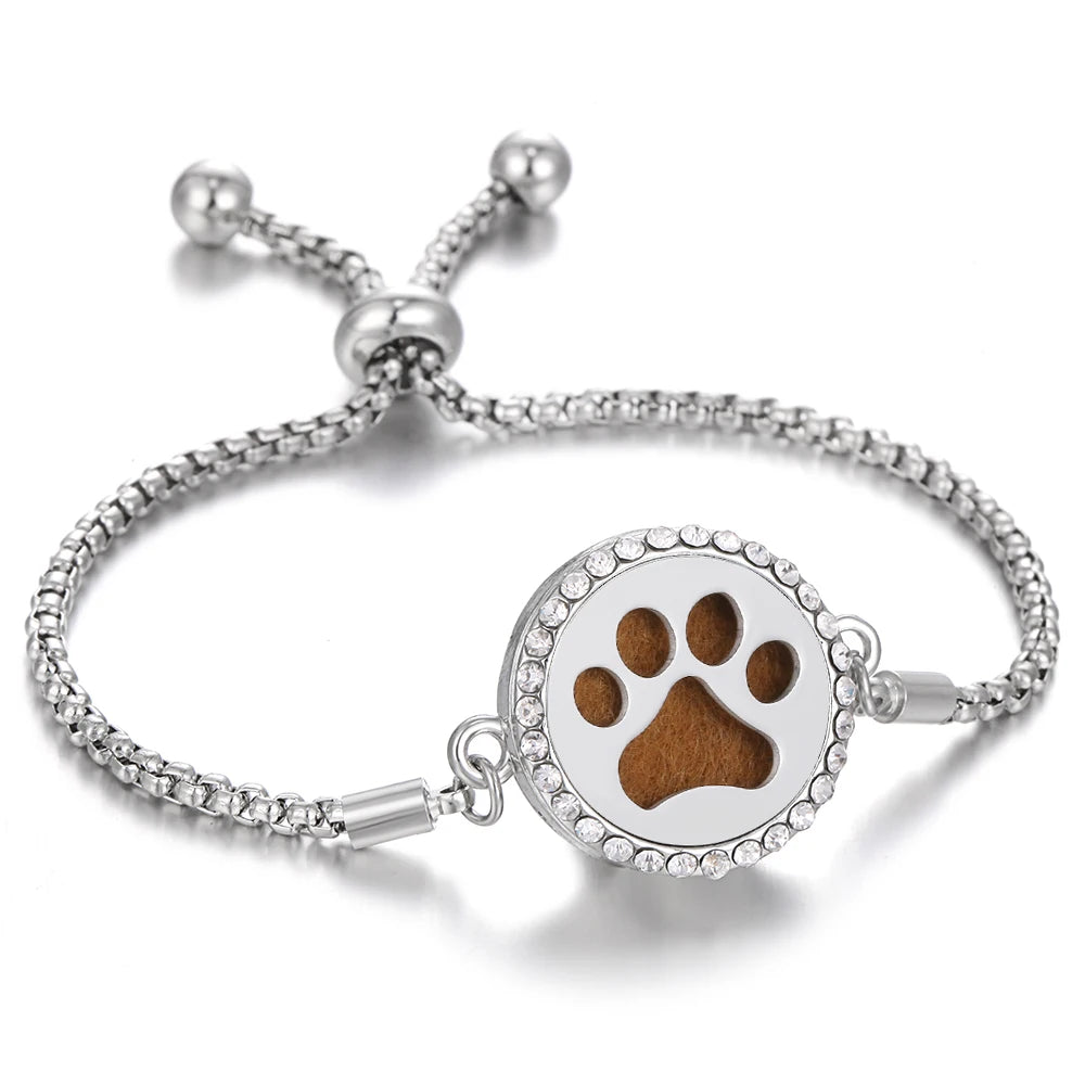 Aromatherapy Bracelet Diffuser Jewelry - Stainless Steel Locket Pendant