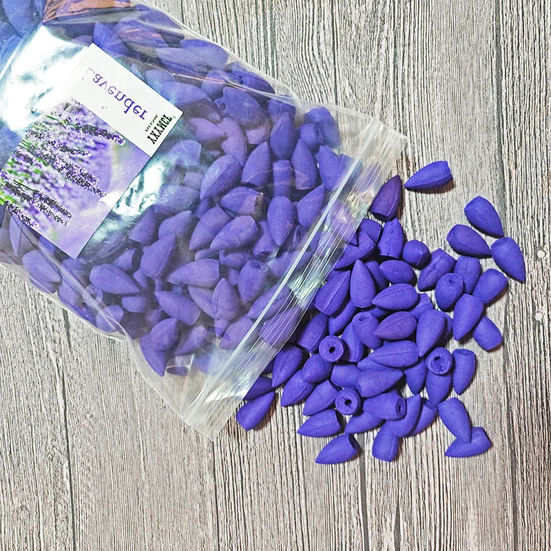 Backflow Incense Cones – Mixed Natural Scents for Waterfall Burners - 100g about 56pcs