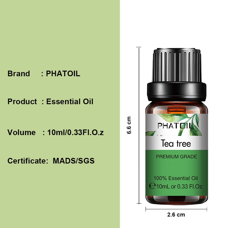 PHATOIL 10ml Pure Natural Essential Oil – Air Freshener Refill for Diffusers & Humidifiers