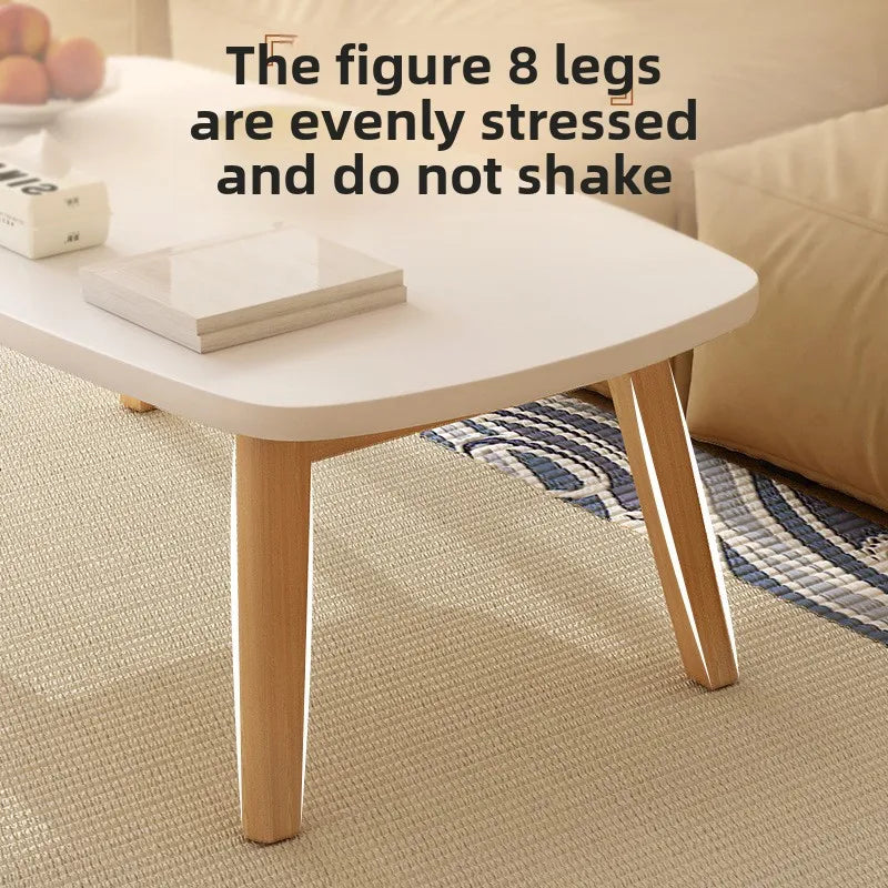 Foldable Solid Wood Coffee Table – Small Apartment Living Room Furniture