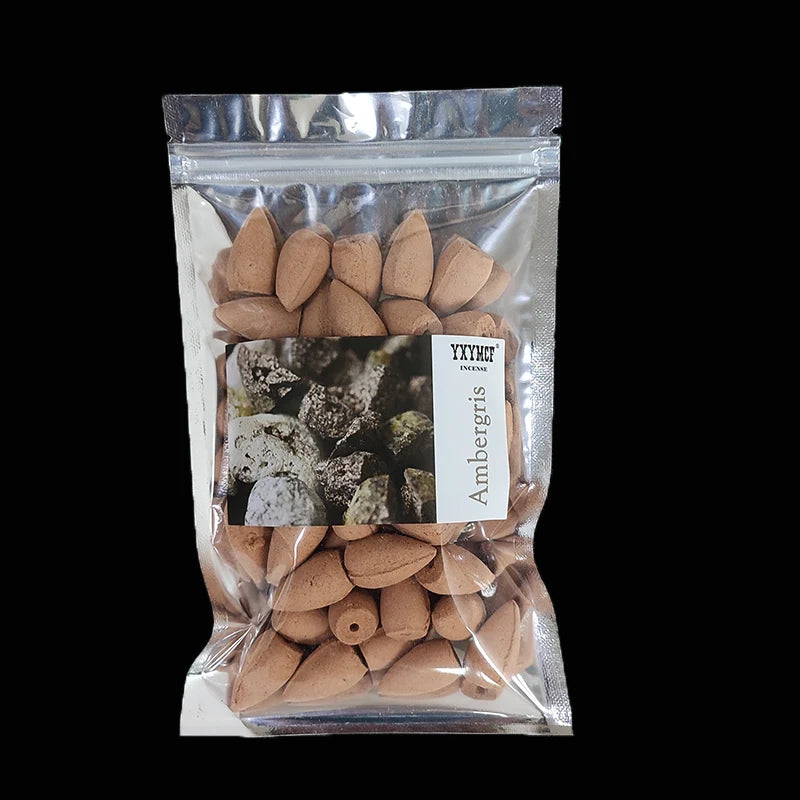 Backflow Incense Cones – Mixed Natural Scents for Waterfall Burners - 50pcs