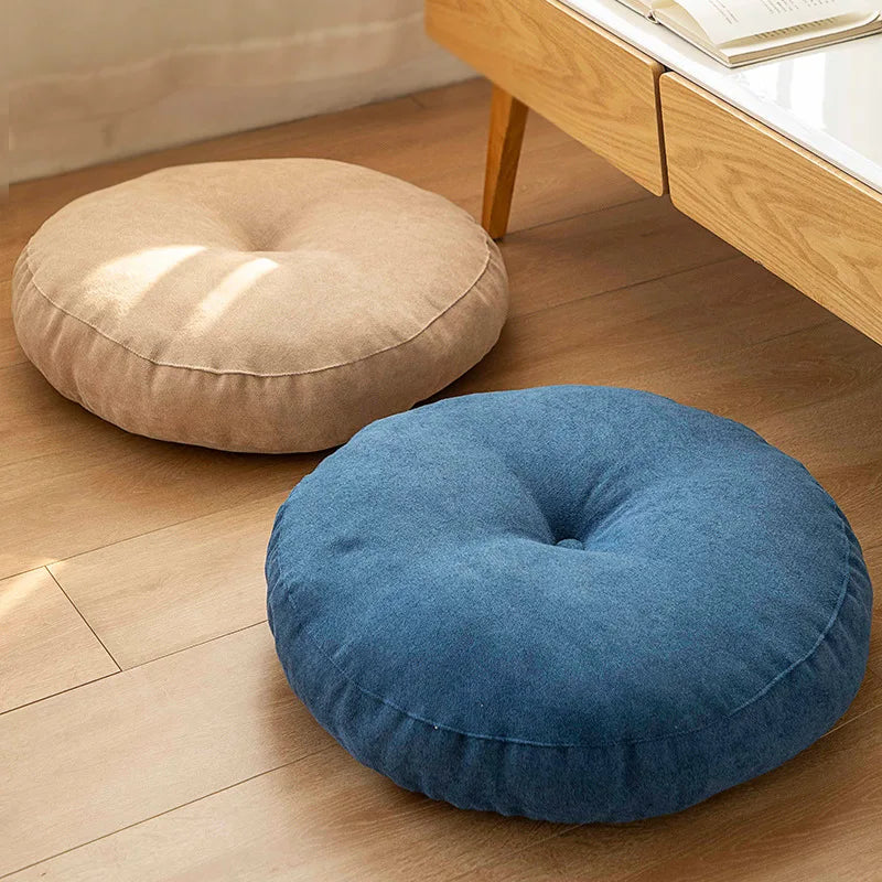Round Floor Seat Pillow – Solid Color Meditation & Yoga Cushion