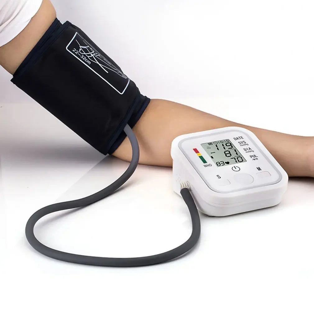Digital Upper Arm Blood Pressure Monitor – Portable Automatic Tonometer