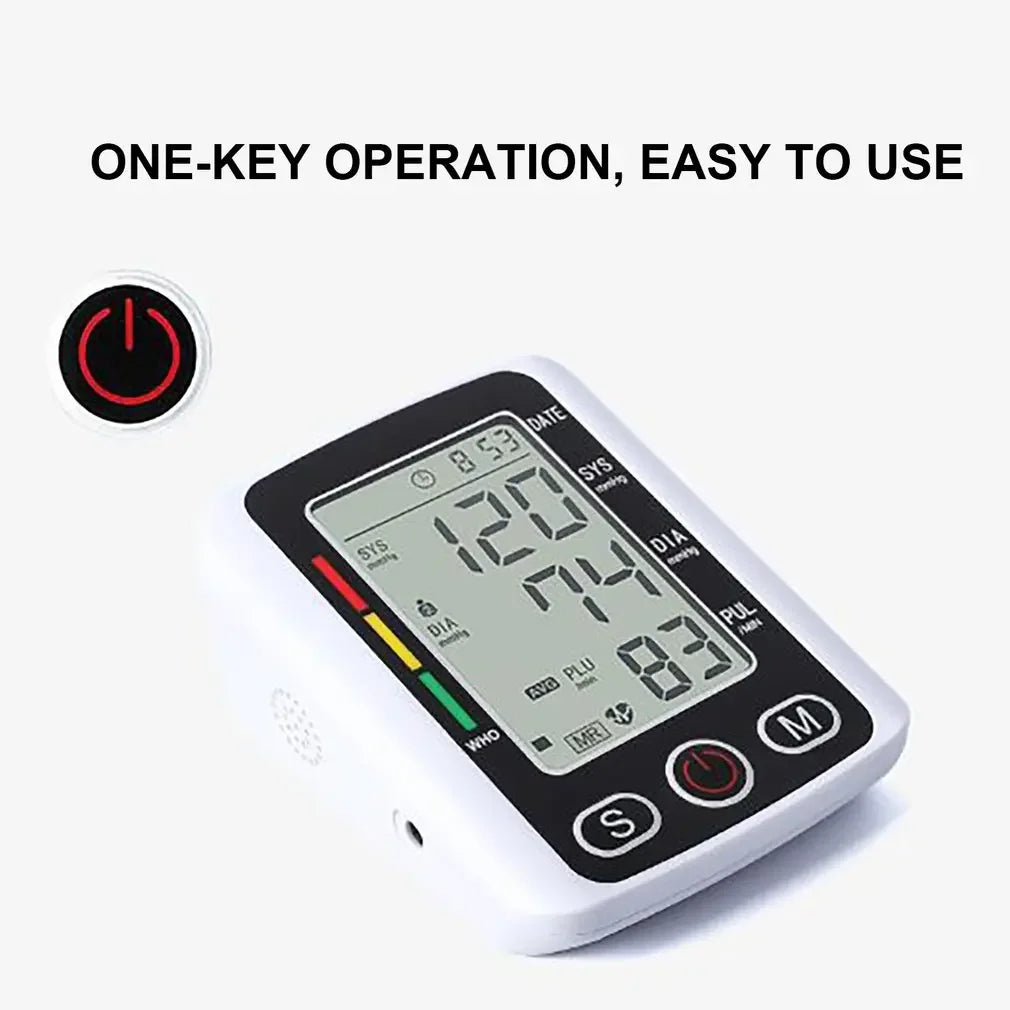 Digital Arm Blood Pressure Monitor – LCD Portable BP Meter