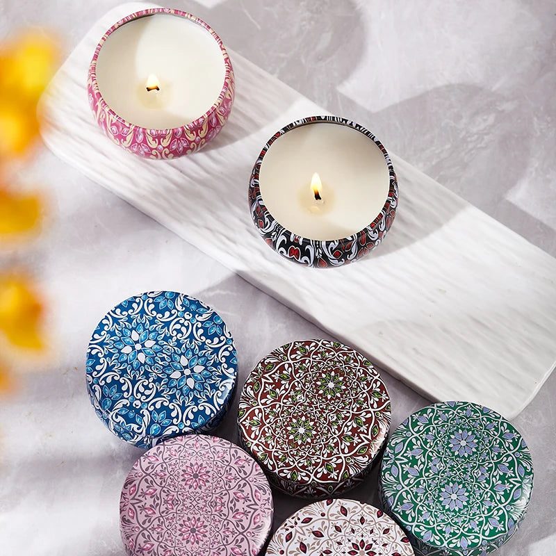 Obisesio 4pc & 12pc Scented Soy Candle Set – Aromatherapy Gift for Home & Friends