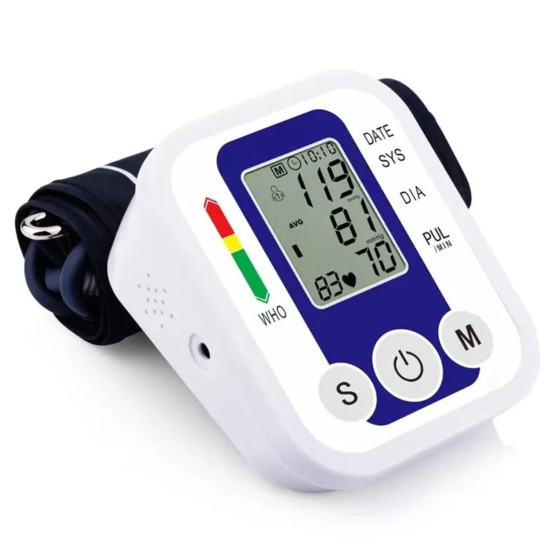 Digital Upper Arm Blood Pressure Monitor – Portable Automatic Tonometer