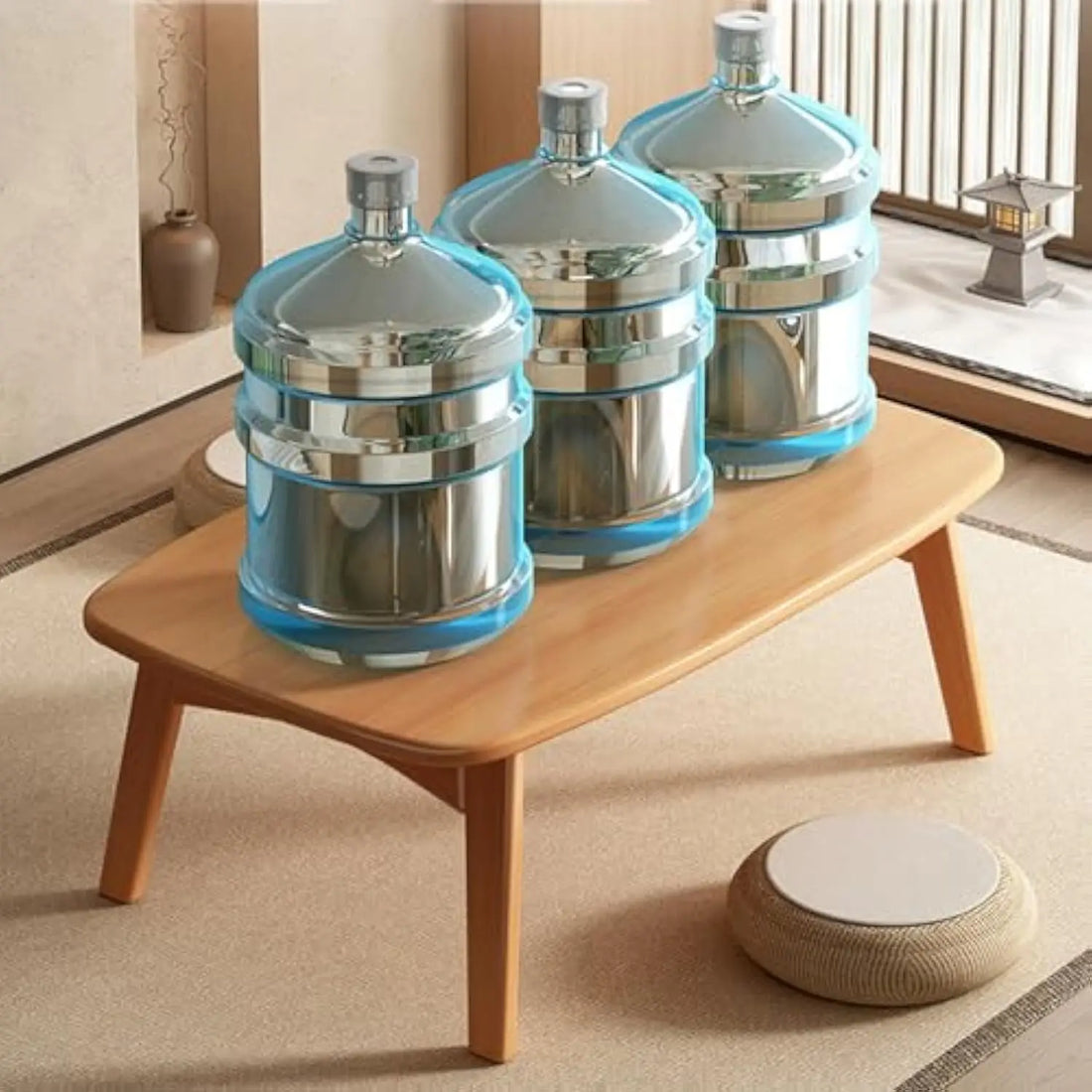 Japanese Folding Floor Table – Bamboo Low Coffee Table
