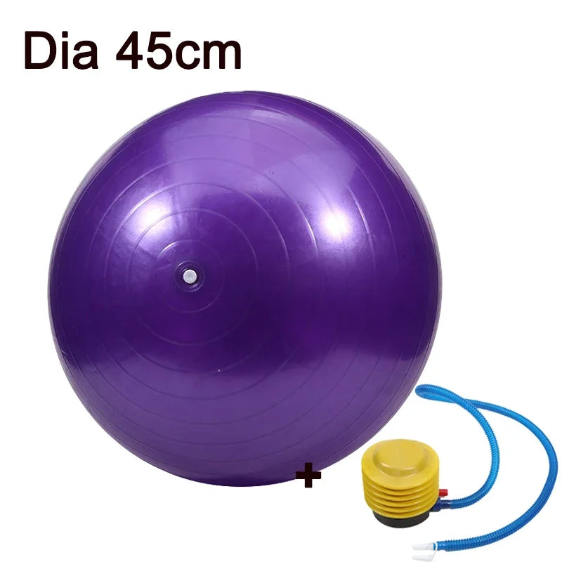 Durable PVC Yoga Ball with Textured Grip, Pump Can Be Selected 45/25cm