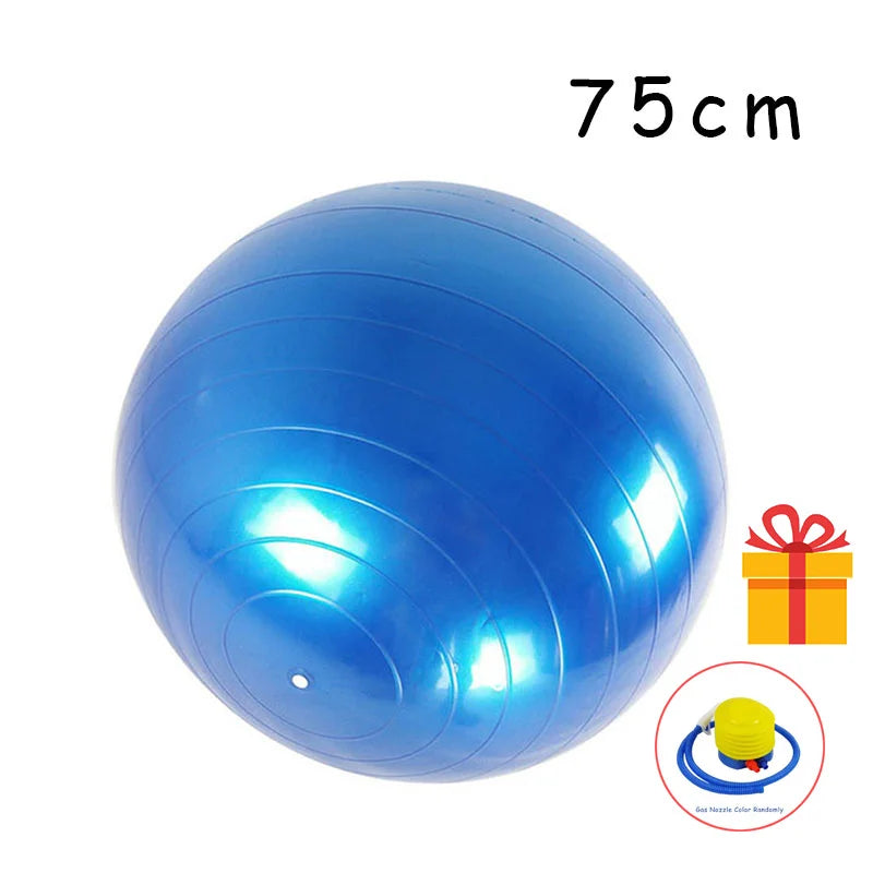 PVC Yoga Exercise Ball – Anti-Burst Balance Fitness Ball (45–95cm)