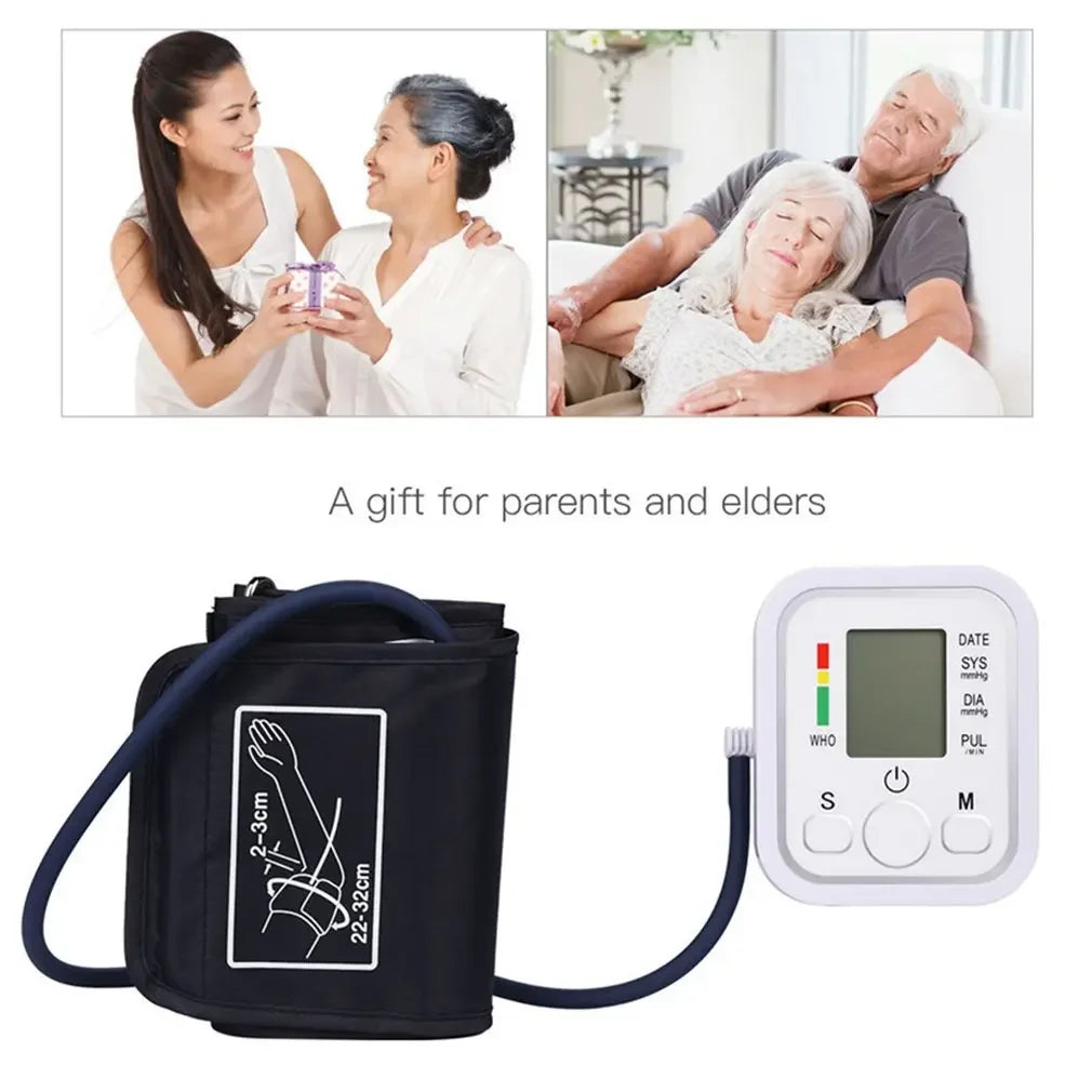Digital Arm Blood Pressure Monitor – LCD Portable BP Meter