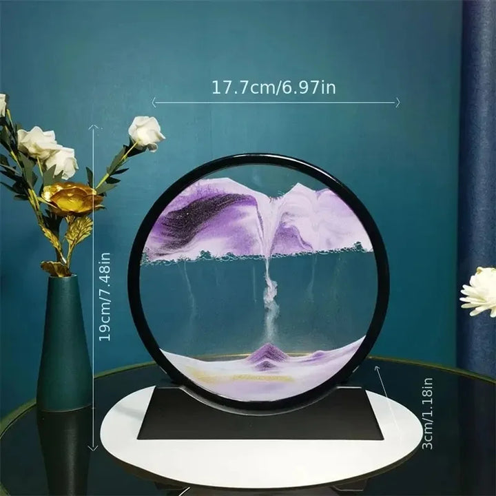 3D Quicksand Hourglass – Moving Sand Art Sculpture for Home & Office Decor