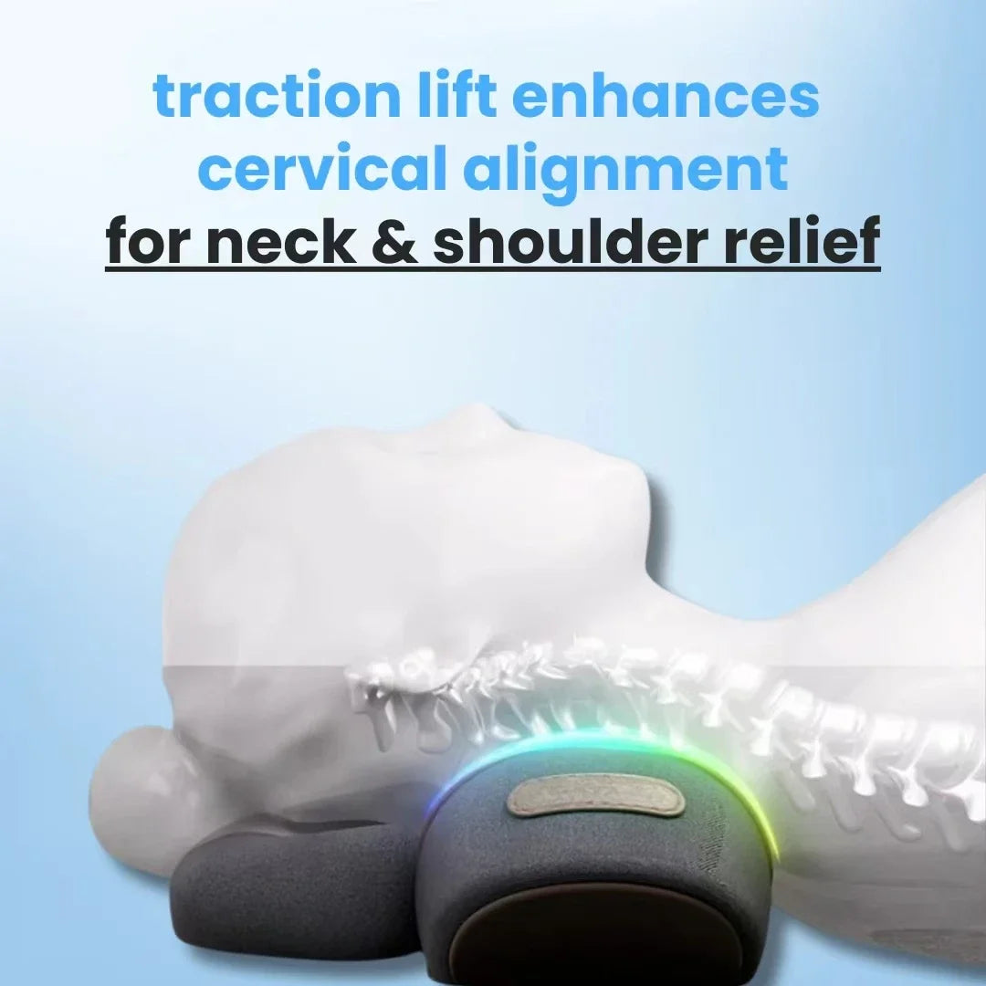 Okayso 3-in-1 Neck Traction & Massager Pillow