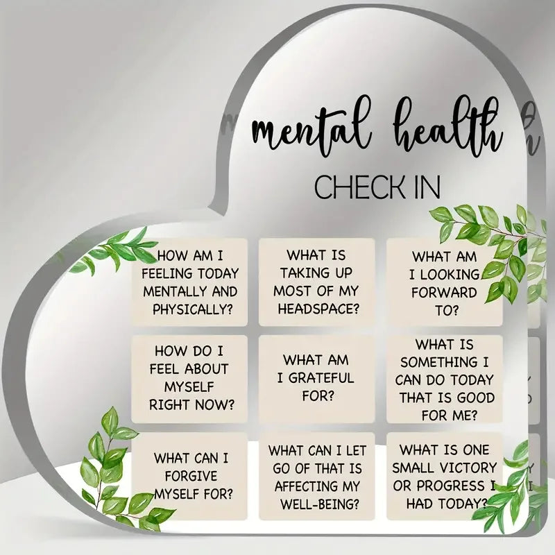 Mental Health Therapy Affirmations Acrylic Sign