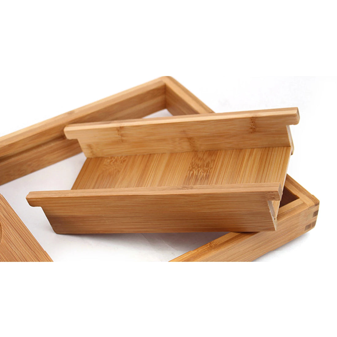 Retractable Design Bamboo Bathtub Tray, Log Color Bamboo and Waterproof Tray, Expandable Strong Load-Bearing Bathroom Tray