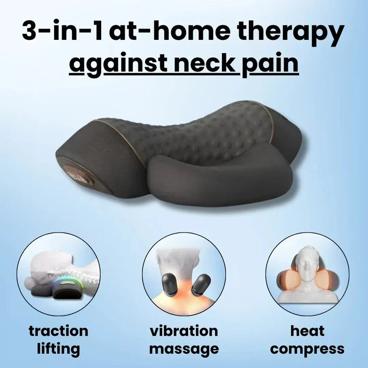 Okayso 3-in-1 Neck Traction & Massager Pillow