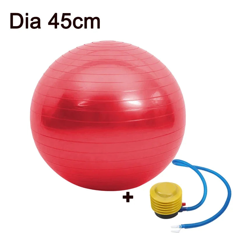 Durable PVC Yoga Ball with Textured Grip, Pump Can Be Selected 45/25cm