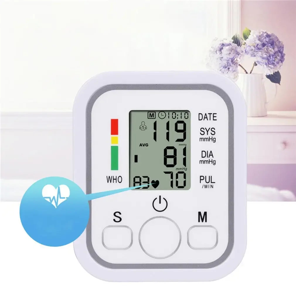 Digital Arm Blood Pressure Monitor – LCD Portable BP Meter