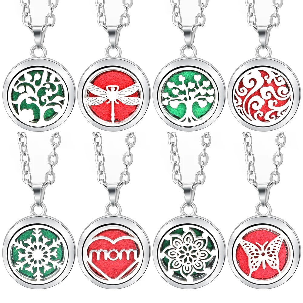 Essential Oil Diffuser Necklace – Stainless Steel Locket Pendant
