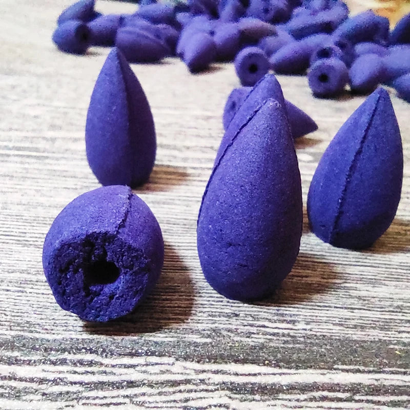 Backflow Incense Cones – Mixed Natural Scents for Waterfall Burners - 100g about 56pcs