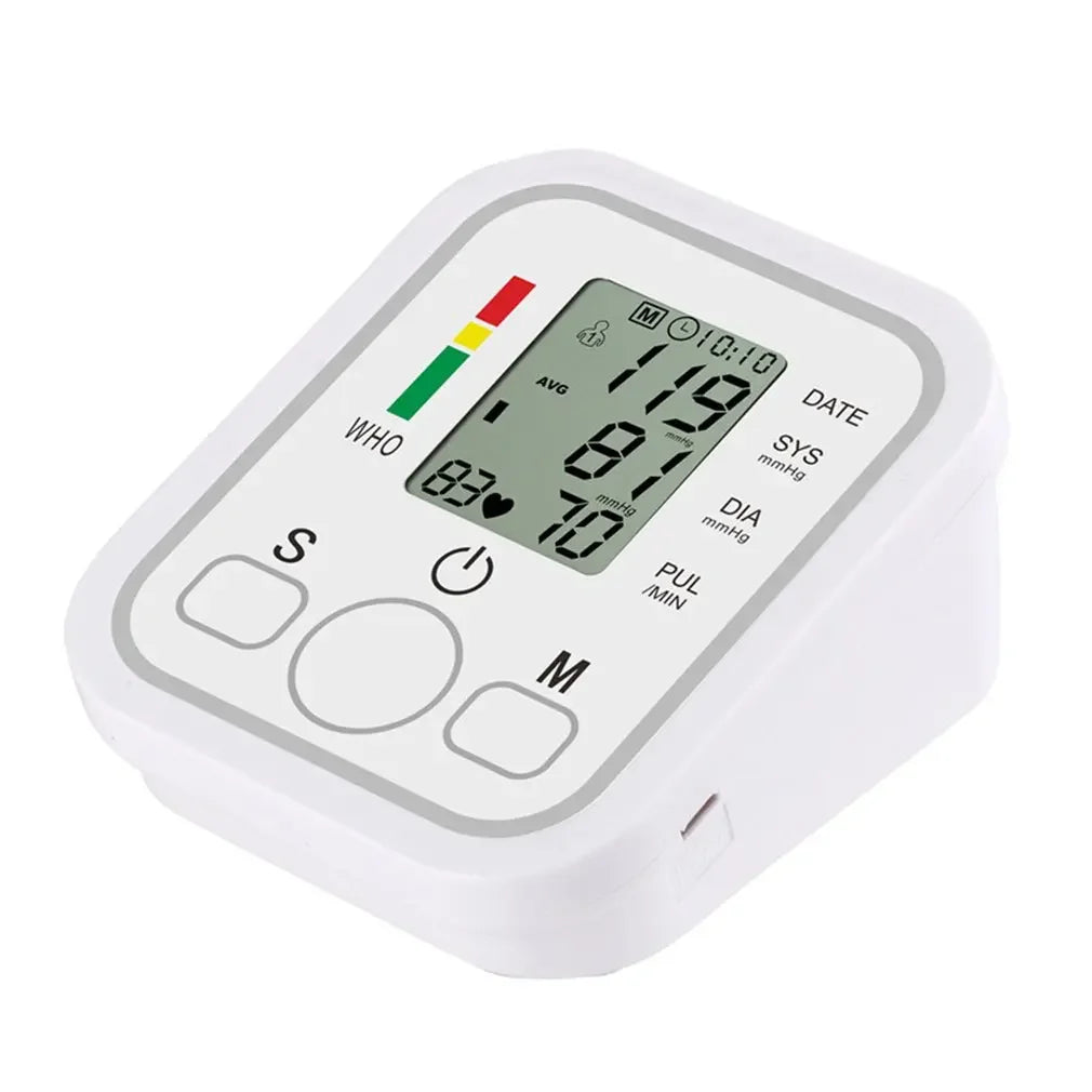 Digital Upper Arm Blood Pressure Monitor – Portable Automatic Tonometer