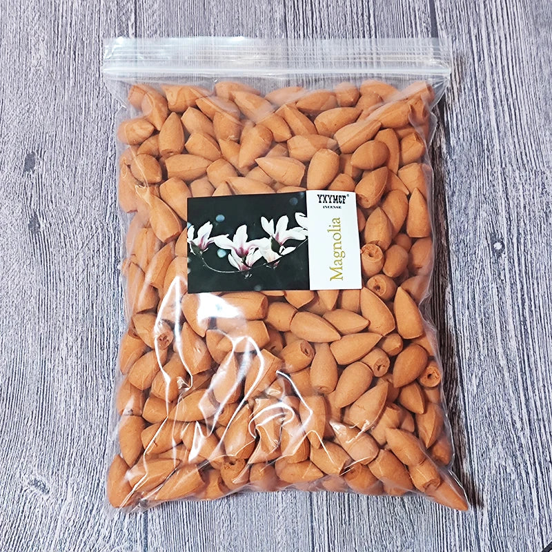 Backflow Incense Cones – Mixed Natural Scents for Waterfall Burners - 100g about 56pcs