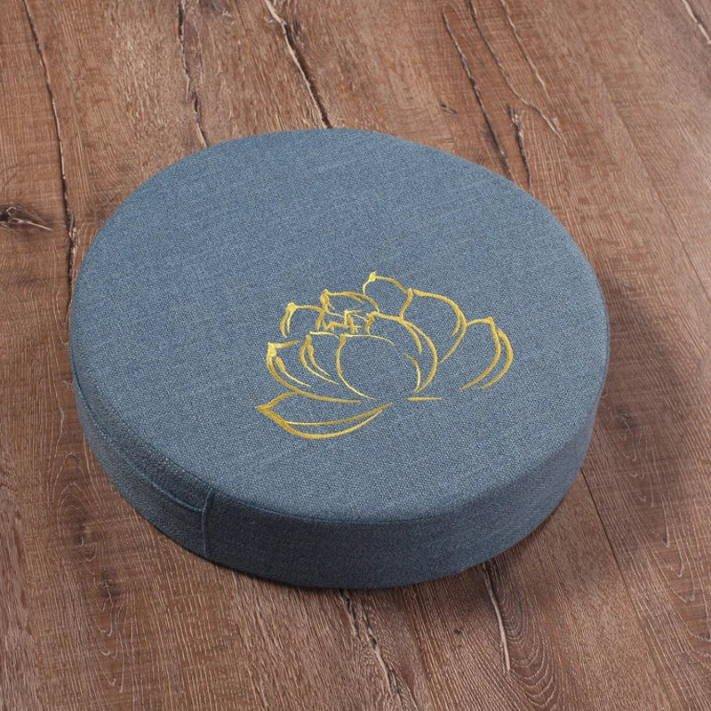 40x6cm Linen Meditation Cushion & Yoga Mat