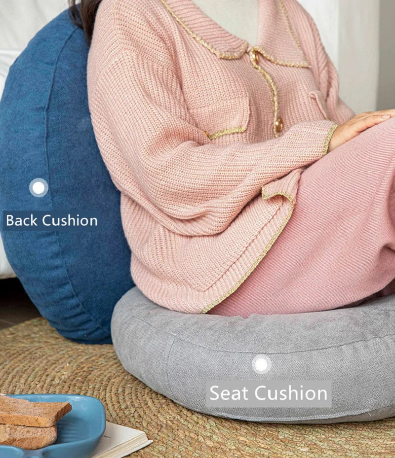 Round Floor Seat Pillow – Solid Color Meditation & Yoga Cushion