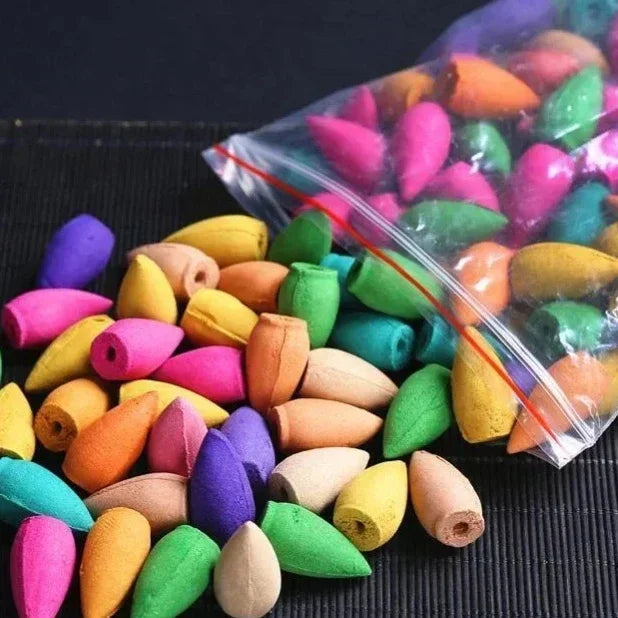 Backflow Incense Cones – Mixed Natural Scents for Waterfall Burners