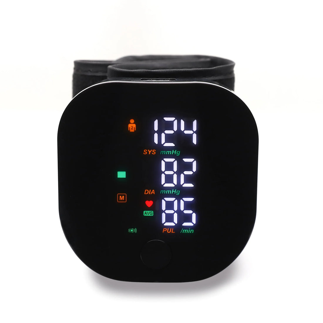 LED Rechargeable Wrist Blood Pressure Monitor – Multilingual Voice Broadcast