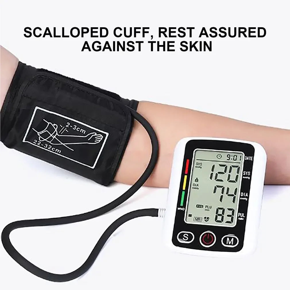 Digital Arm Blood Pressure Monitor – LCD Portable BP Meter