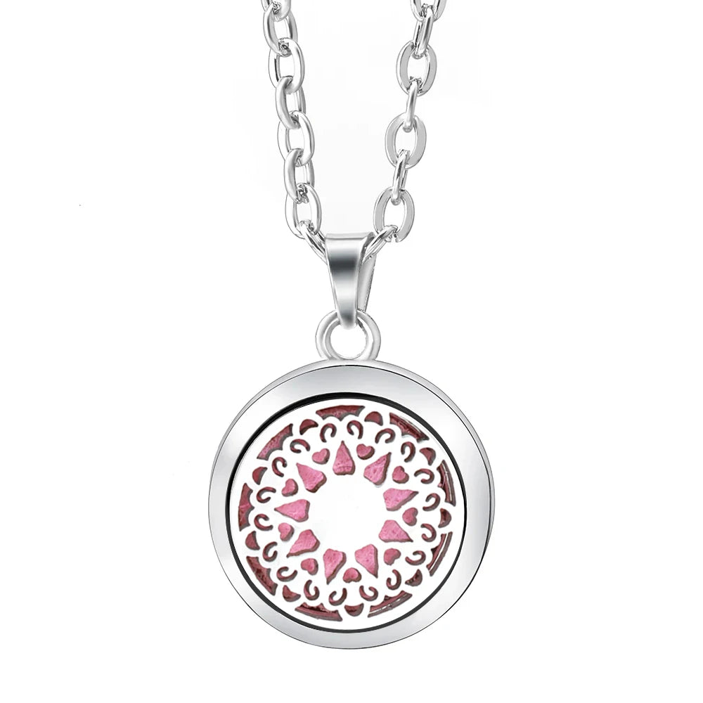 Essential Oil Diffuser Necklace – Stainless Steel Locket Pendant