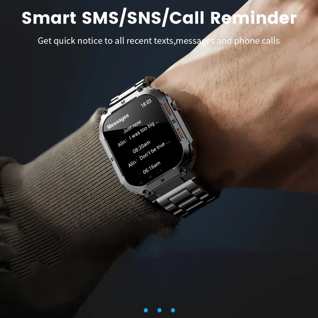 LIGE 1.96” Bluetooth Call Smartwatch for Men
