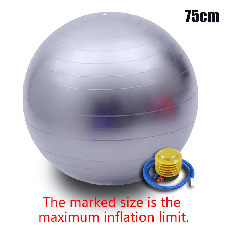 Anti-Burst Yoga & Pilates Ball – 25/55/75cm Fitness Sculpting Ball