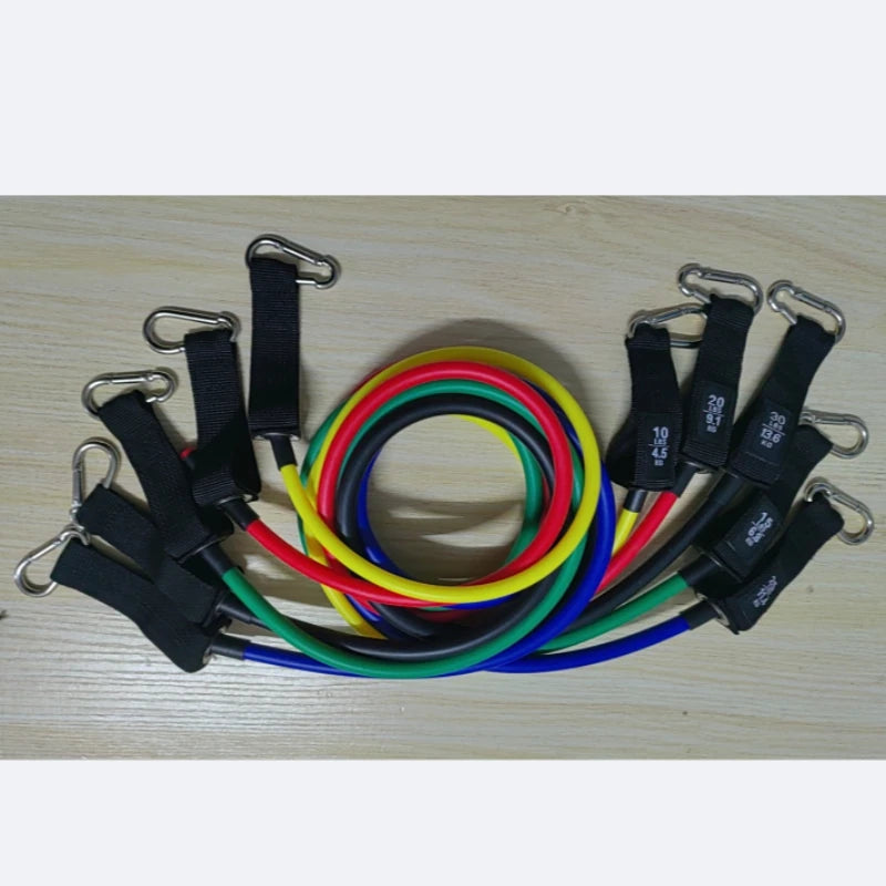 11-Piece Latex Resistance Band Set – Fitness Ropes for Yoga, Pilates & CrossFit