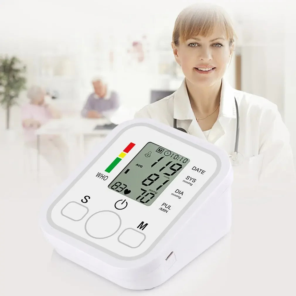 Digital Arm Blood Pressure Monitor – LCD Portable BP Meter