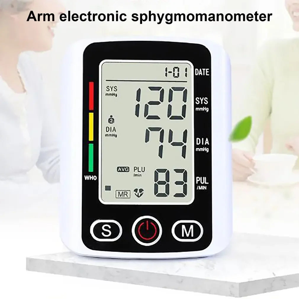 Digital Arm Blood Pressure Monitor – LCD Portable BP Meter