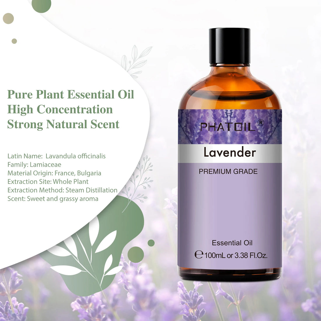 PHATOIL 100ml Essential Oil – Natural Plant Aromatherapy Fragrance