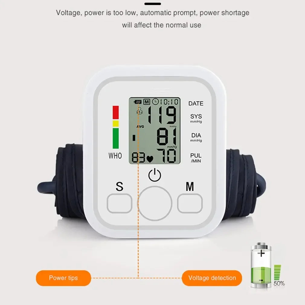 Digital Arm Blood Pressure Monitor – LCD Portable BP Meter