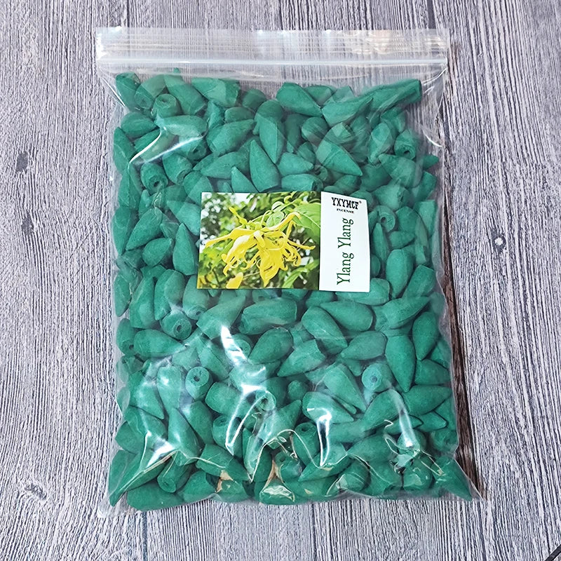 Backflow Incense Cones – Mixed Natural Scents for Waterfall Burners - 100g about 56pcs