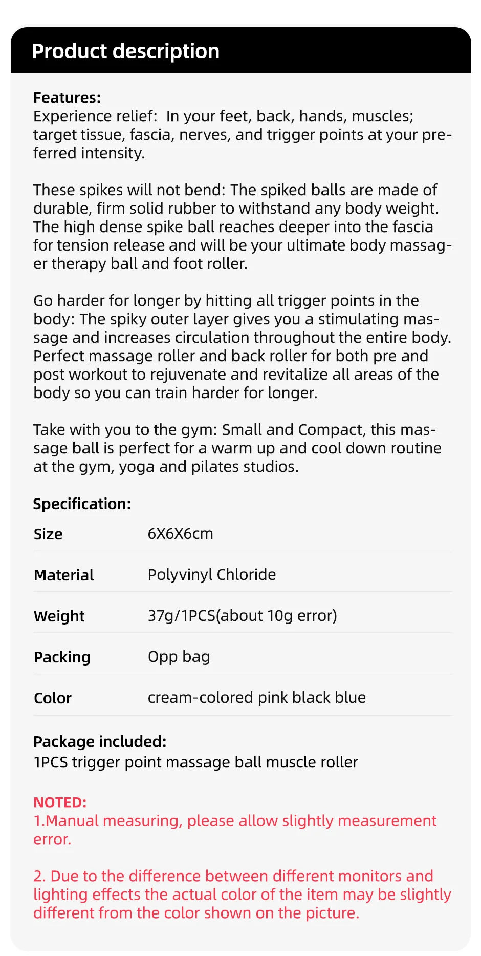 Myofascial Release Massage Ball for Muscle Recovery