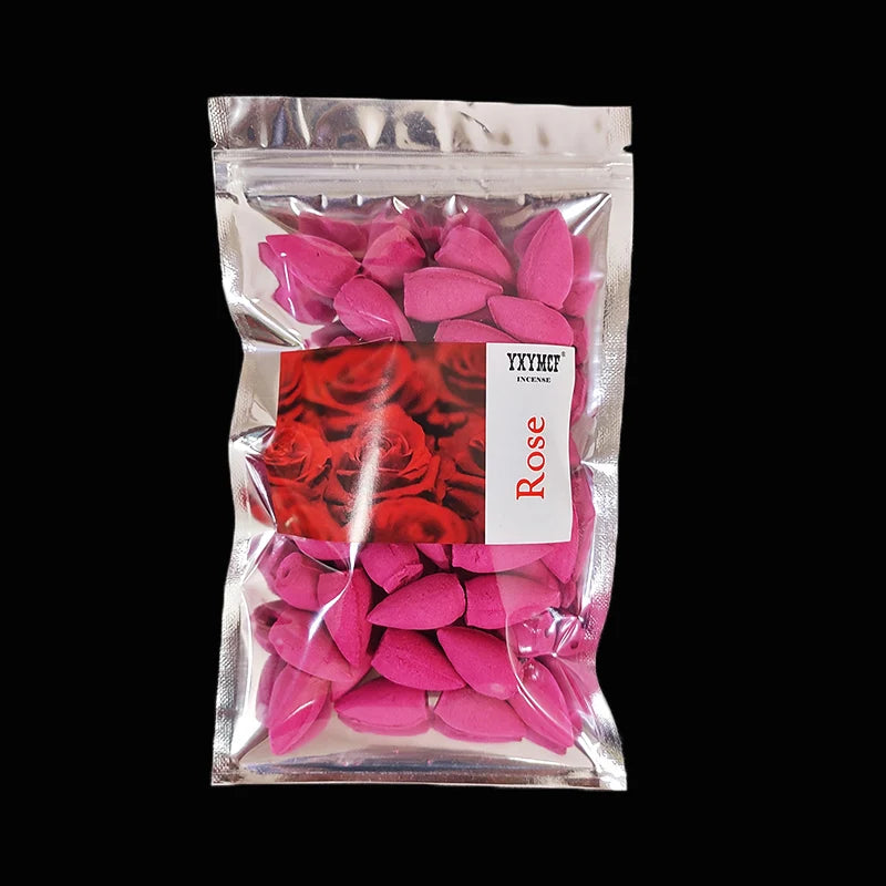 Backflow Incense Cones – Mixed Natural Scents for Waterfall Burners - 50pcs